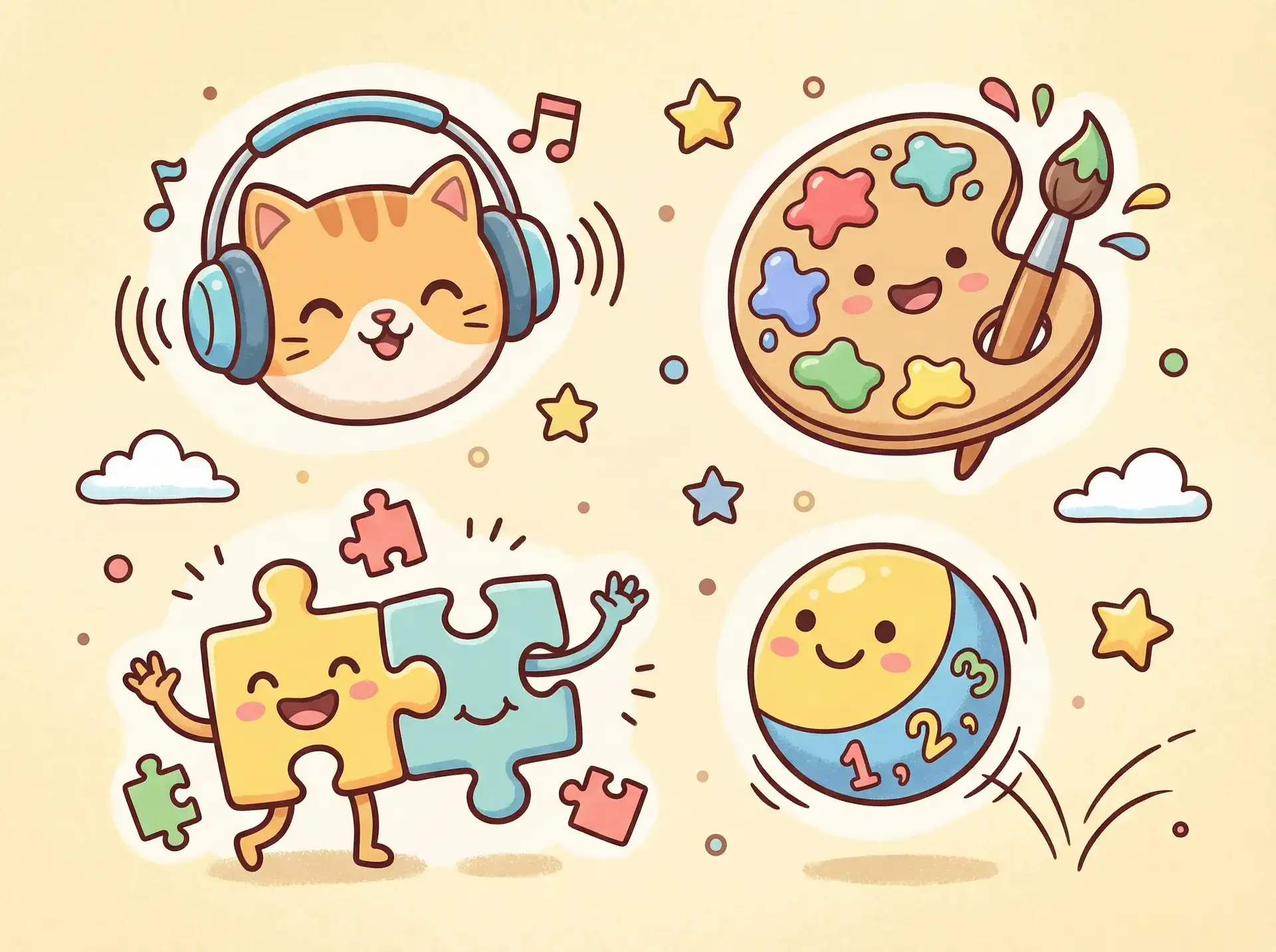 小朋友的手工作品 - 大片 大人看的片 益智创作
